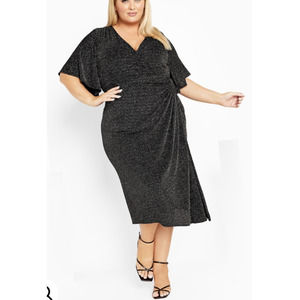 Elegant Black Glitter Dress